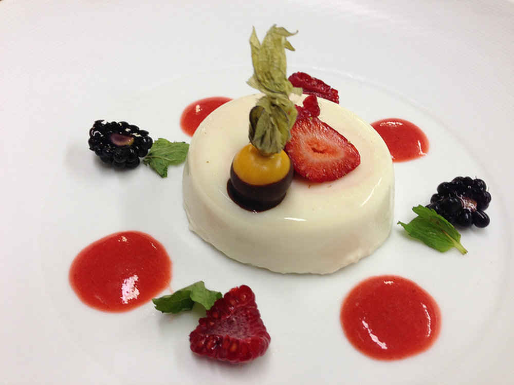 Panna cotta de fruits rouges