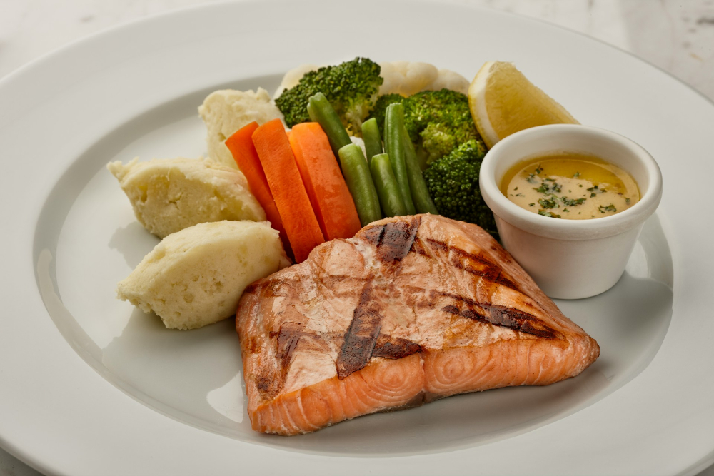 Pavé de saumon sauce au beurre blanc