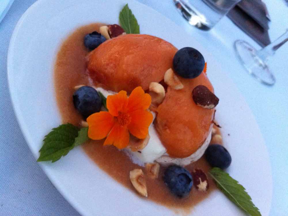 Pavlova de melocotón