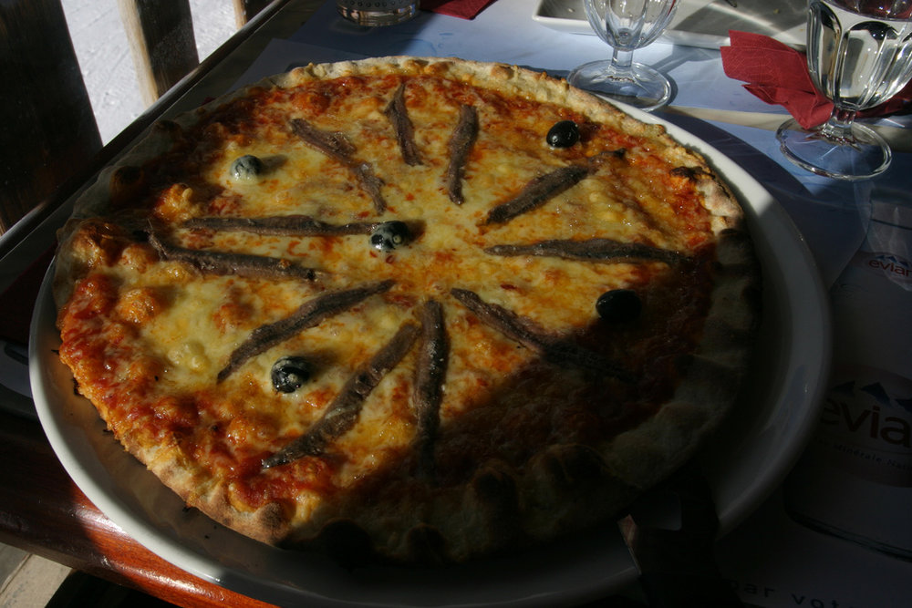 Anchovy pizza