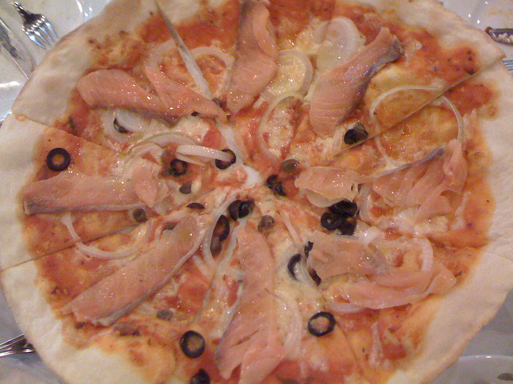 Pizza au saumon