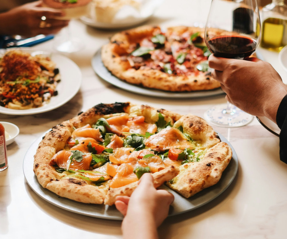 Pizza au saumon fumé