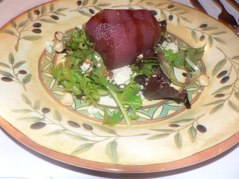 Poire rôtie au Roquefort