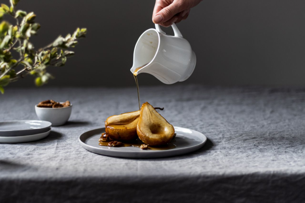 Poire pochée à la vanille