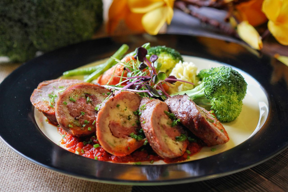 Stuffed veal brisket