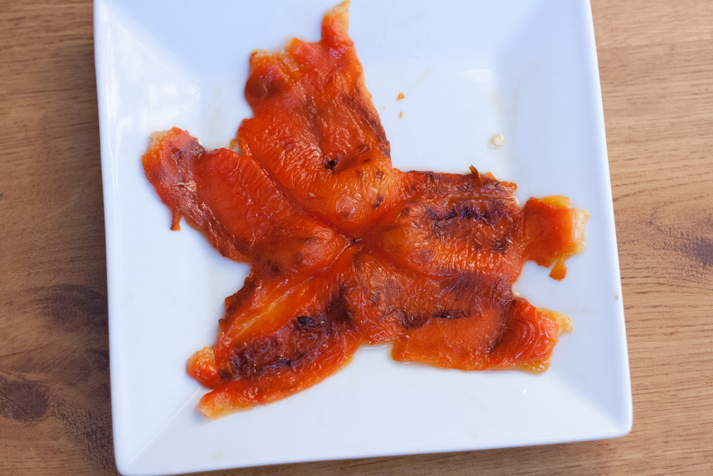 Baked red bell pepper