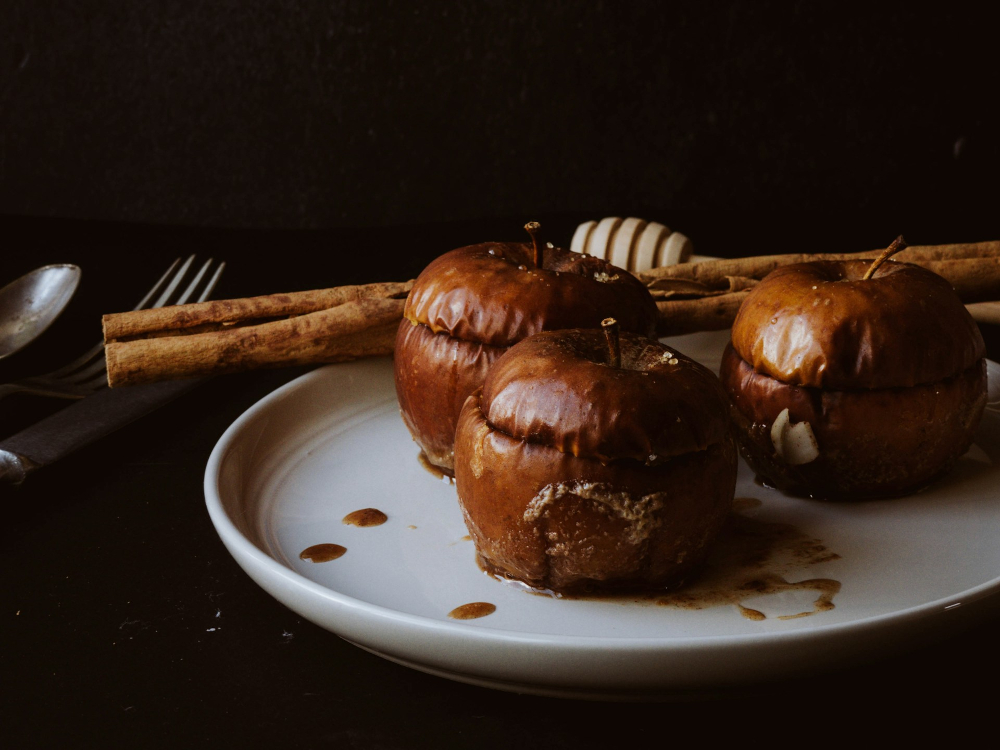 Caramelized baked apple