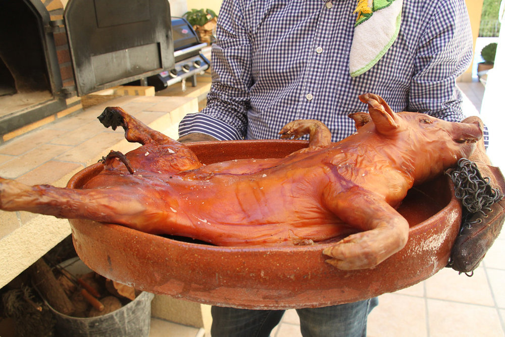 Porcelet rôti