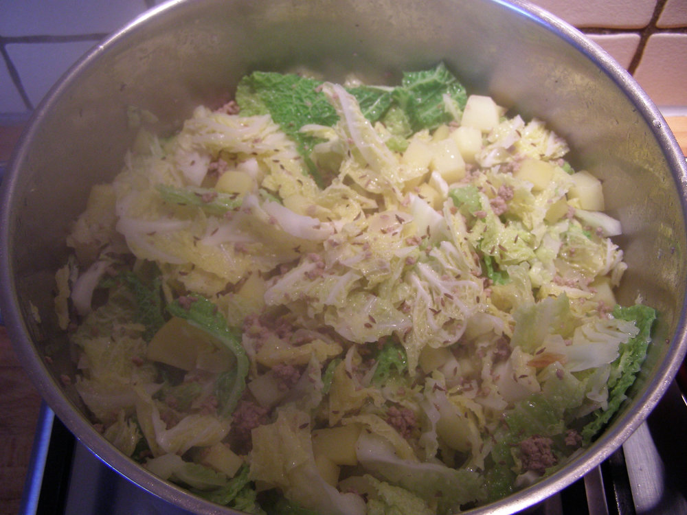 Cabbage potée