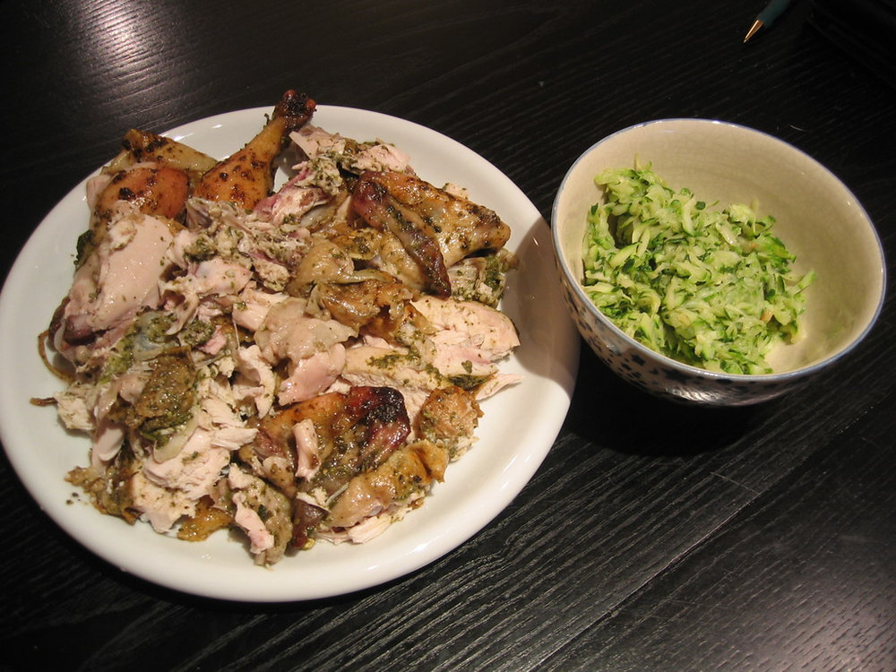 Chicken with zucchini