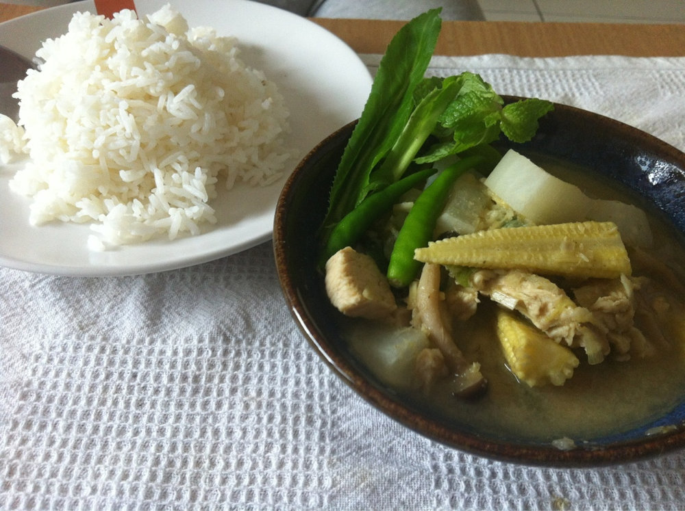 Poulet au curry vert