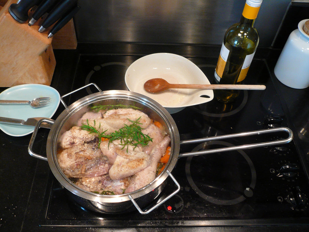 Pollo al estragón