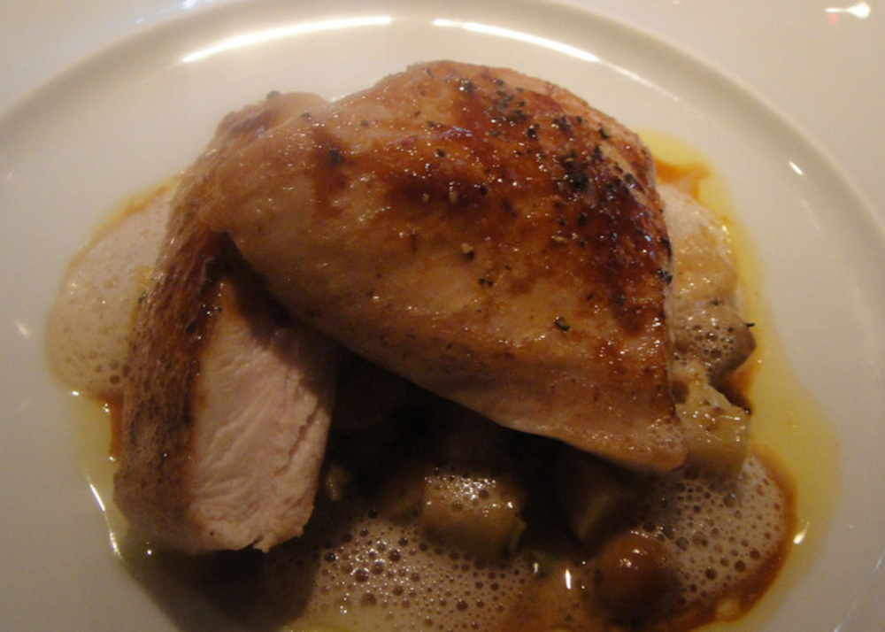 Poulet rôti aux cèpes