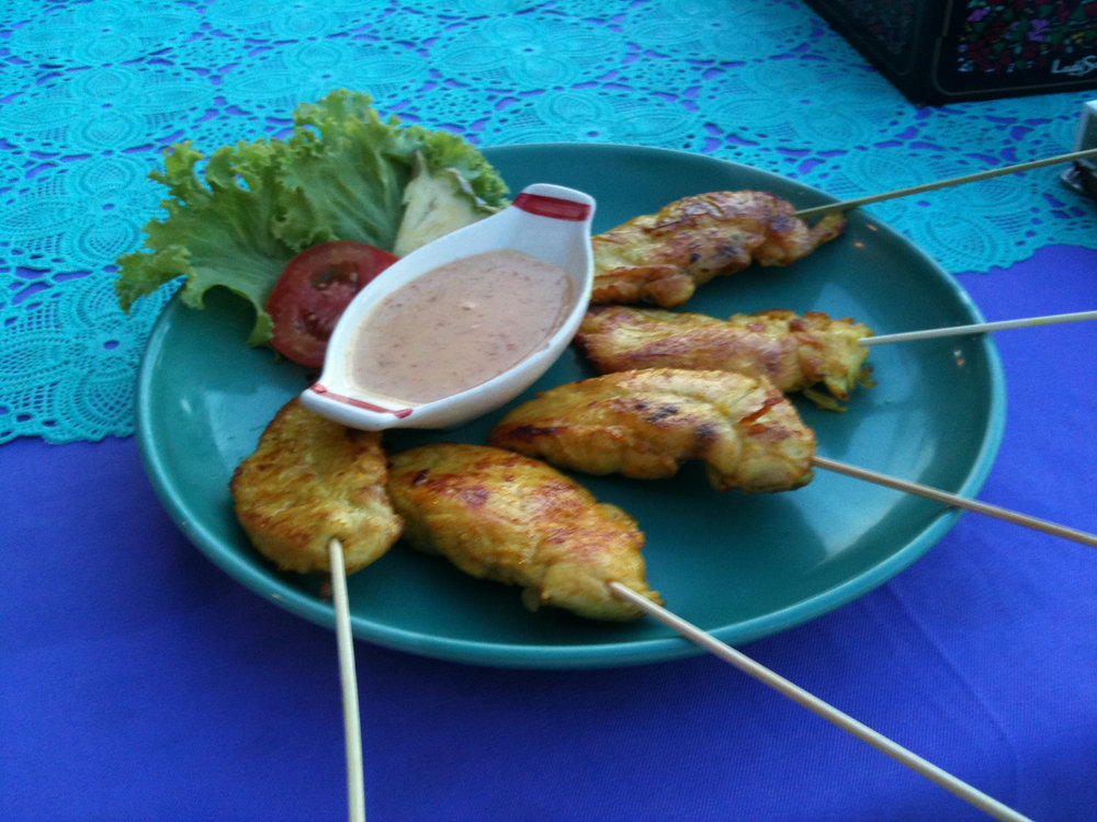 Chicken with satay sauce