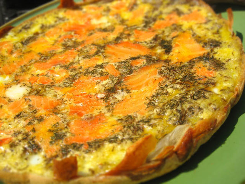 Quiche au saumon fumé