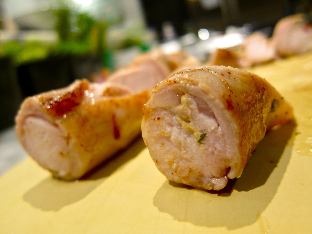 Râble de lièvre rôti à la broche