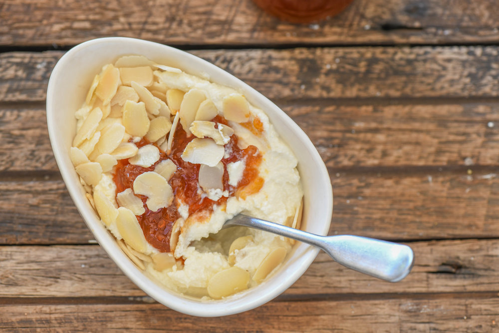 Apricot and almond ramekin