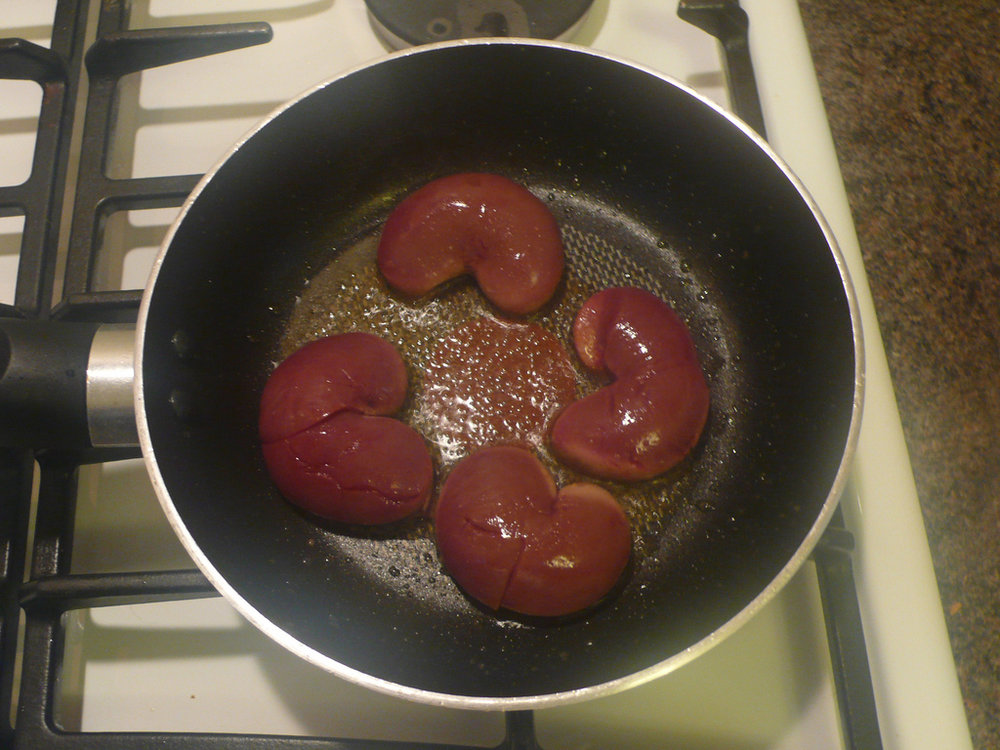 Flambéed veal kidney