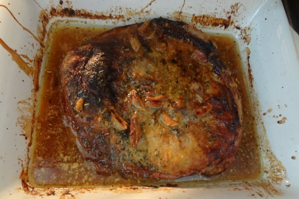 Rouelle de porc rôtie