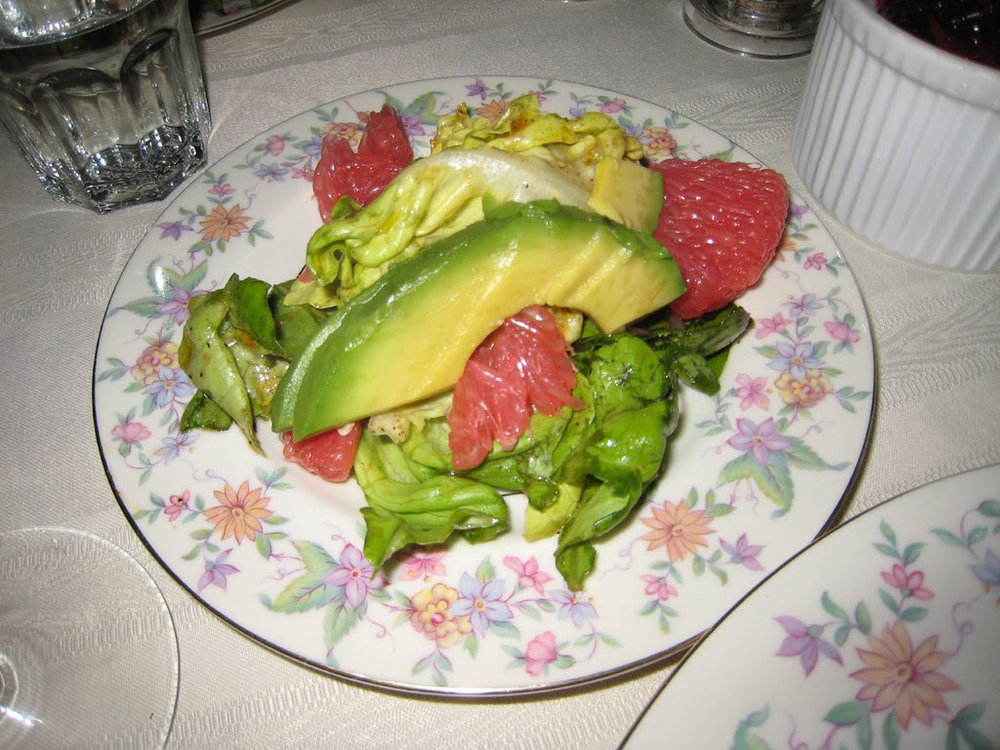 Avocado and grapefruit salad