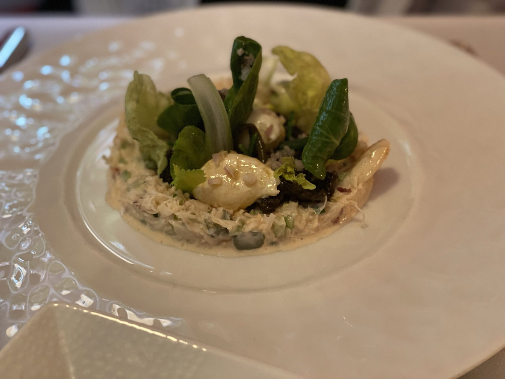 Crab salad with herbs