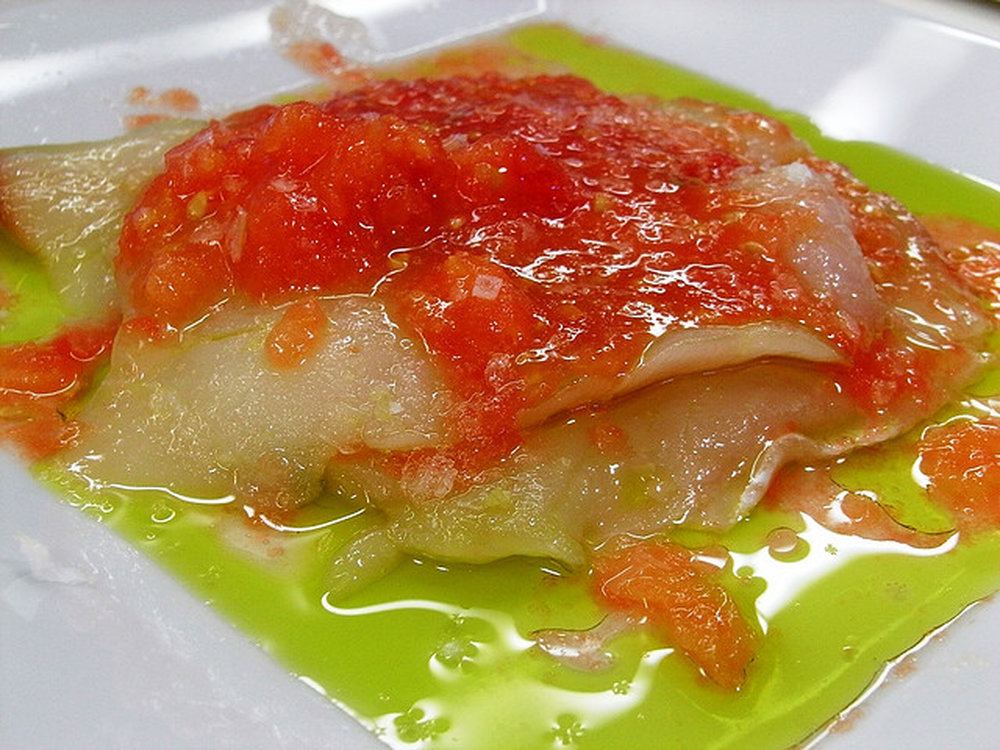 Cod and tomato salad