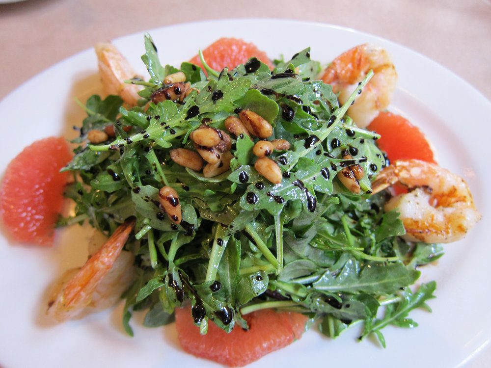 Salade de crevettes et pamplemousse