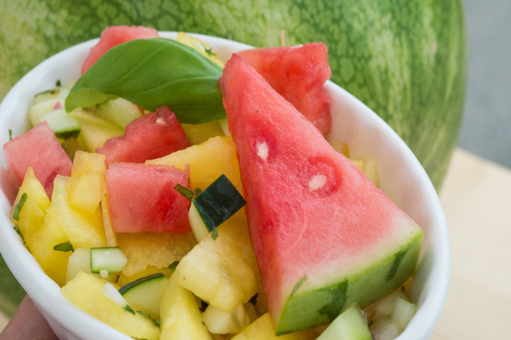 Salade de melon et de pastèque