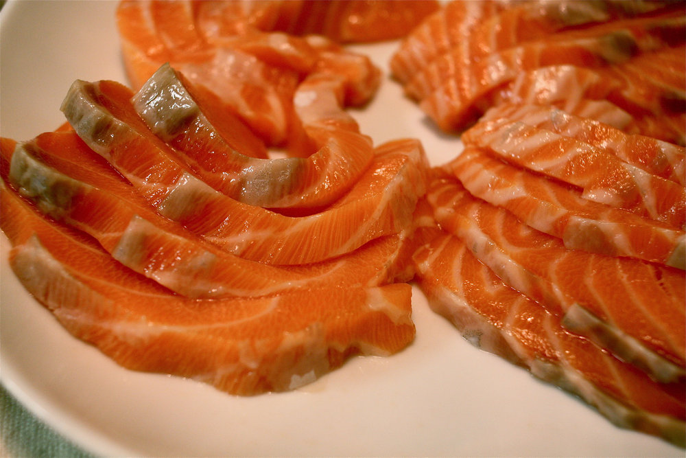 Sashimi de saumon
