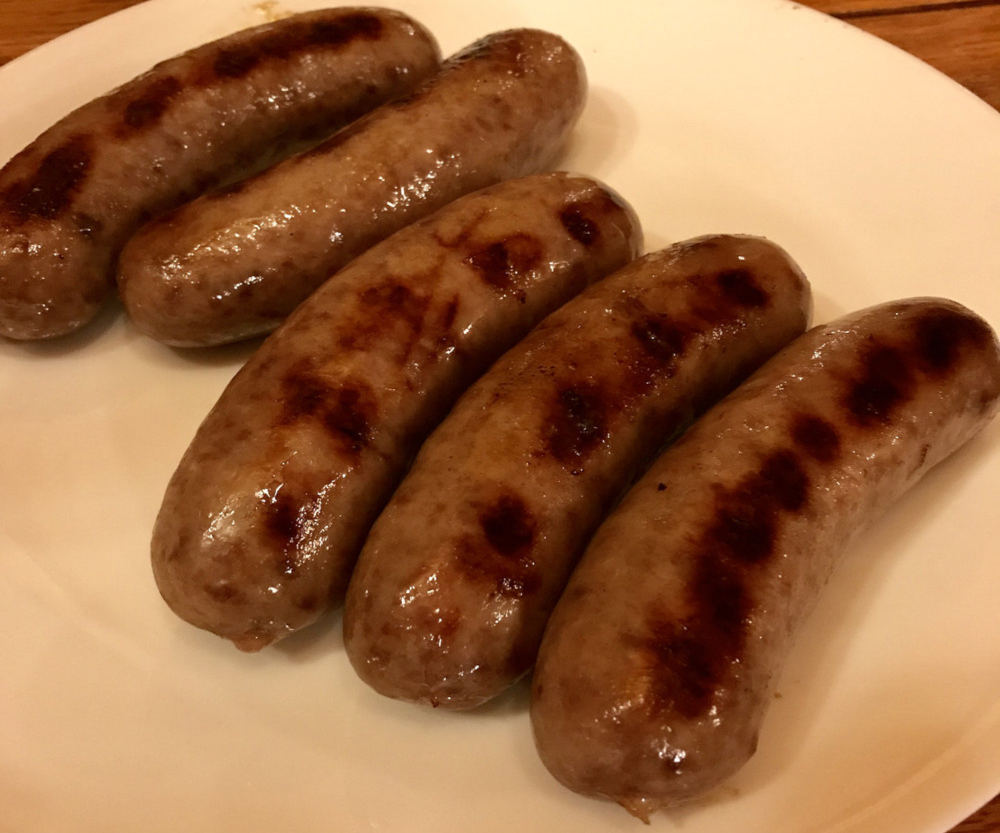 Saucisse de porc grillée