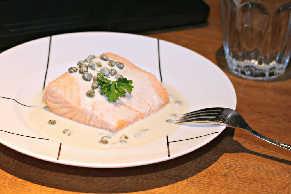 Pavé de saumon pochée