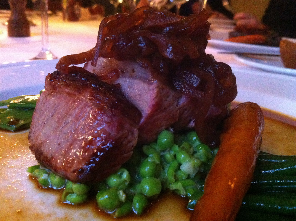 Black truffle stuffed saddle of lamb