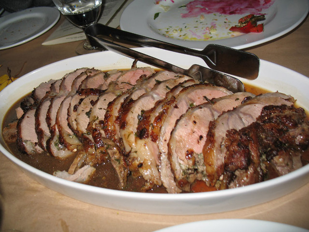 Selle d'agneau rôtie