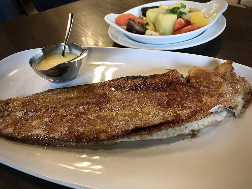 Sole grillée au beurre fondu