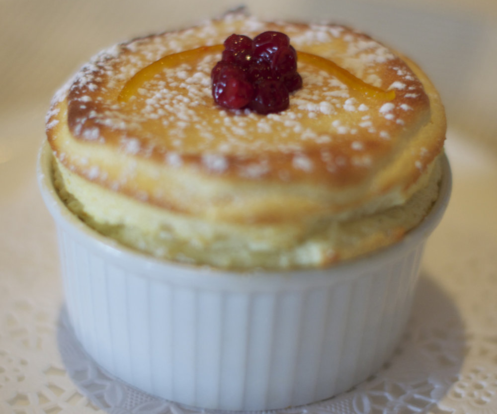 Soufflé helado de cerezas