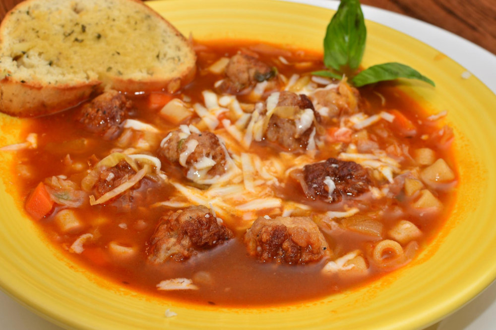 Beef meatball soup