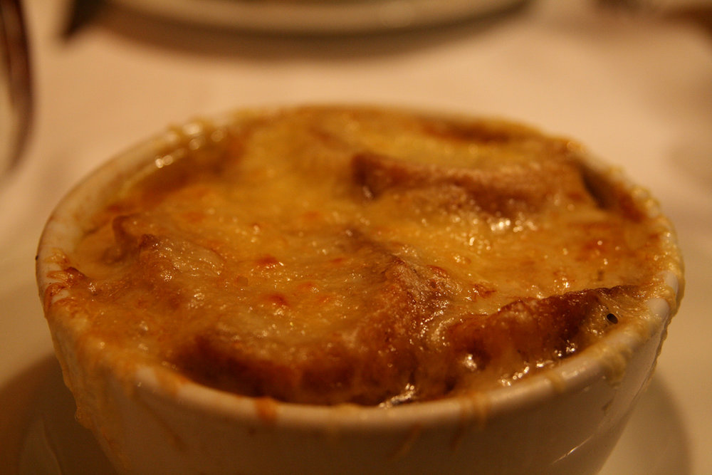 Cantal cheese gratin soup