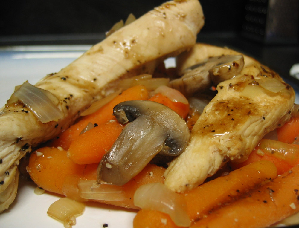 Suprême de poulet aux champignons