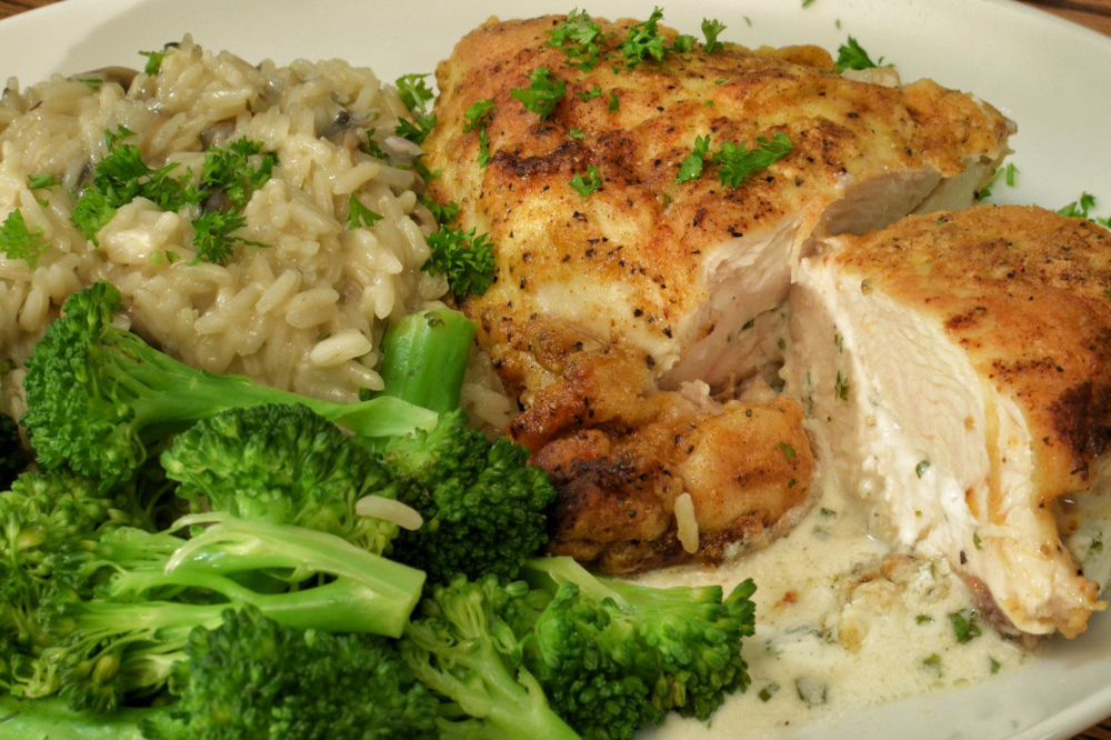 Suprême de poulet au fromage de chèvre