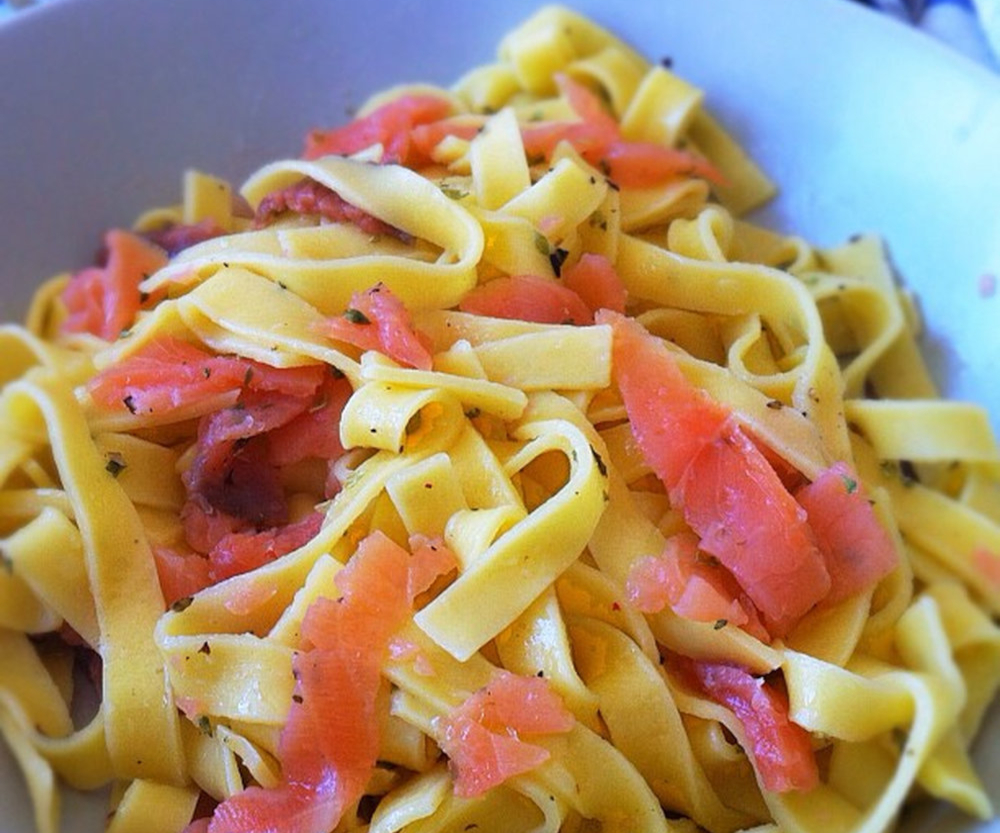 Tagliatelles au saumon fumé