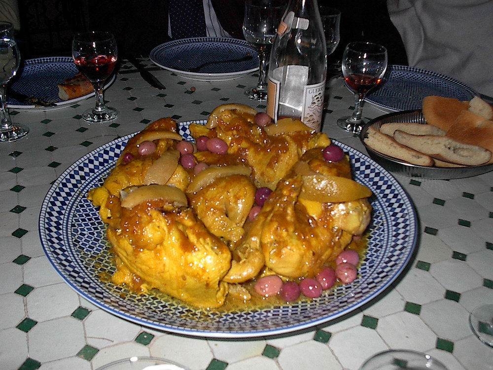 Chicken tajine with lemon confit