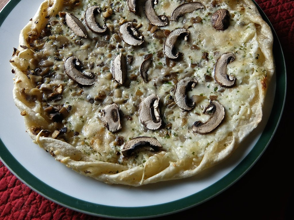Tarta de champiñones