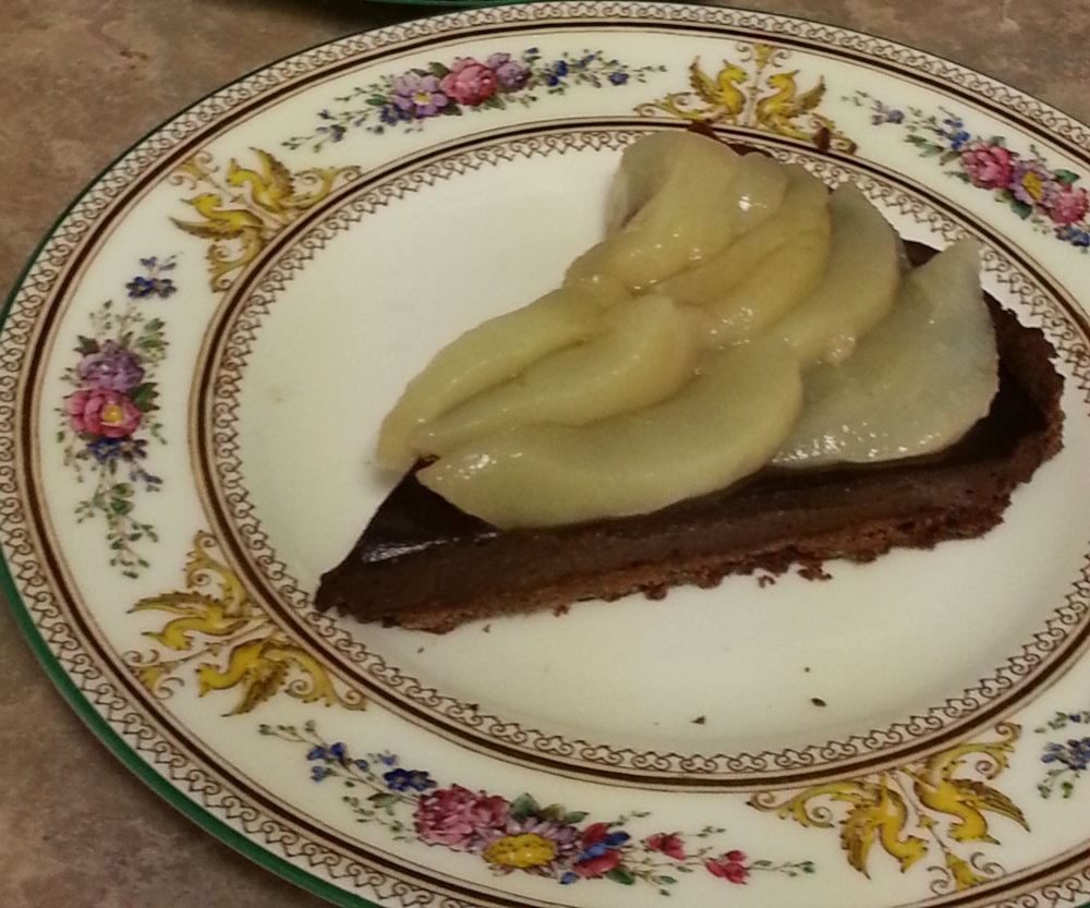 Tarte au chocolat et à la poire