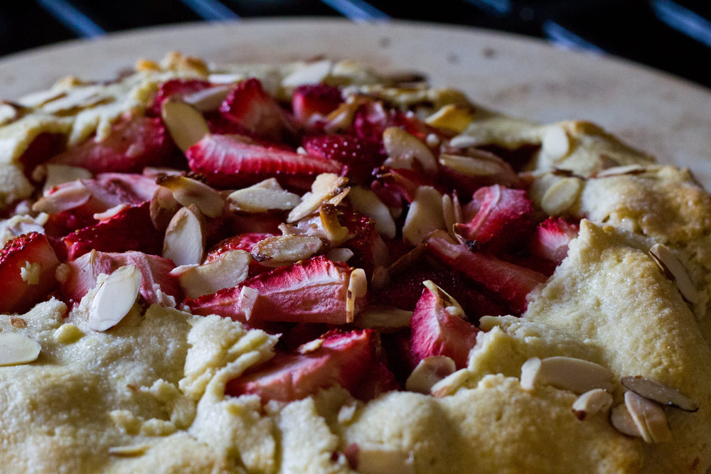 Tarte à la fraise et aux amandes