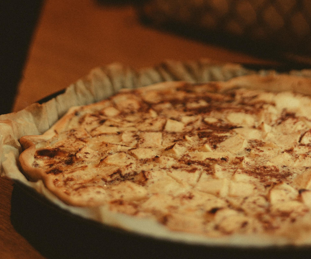 Alsatian-style apple tart