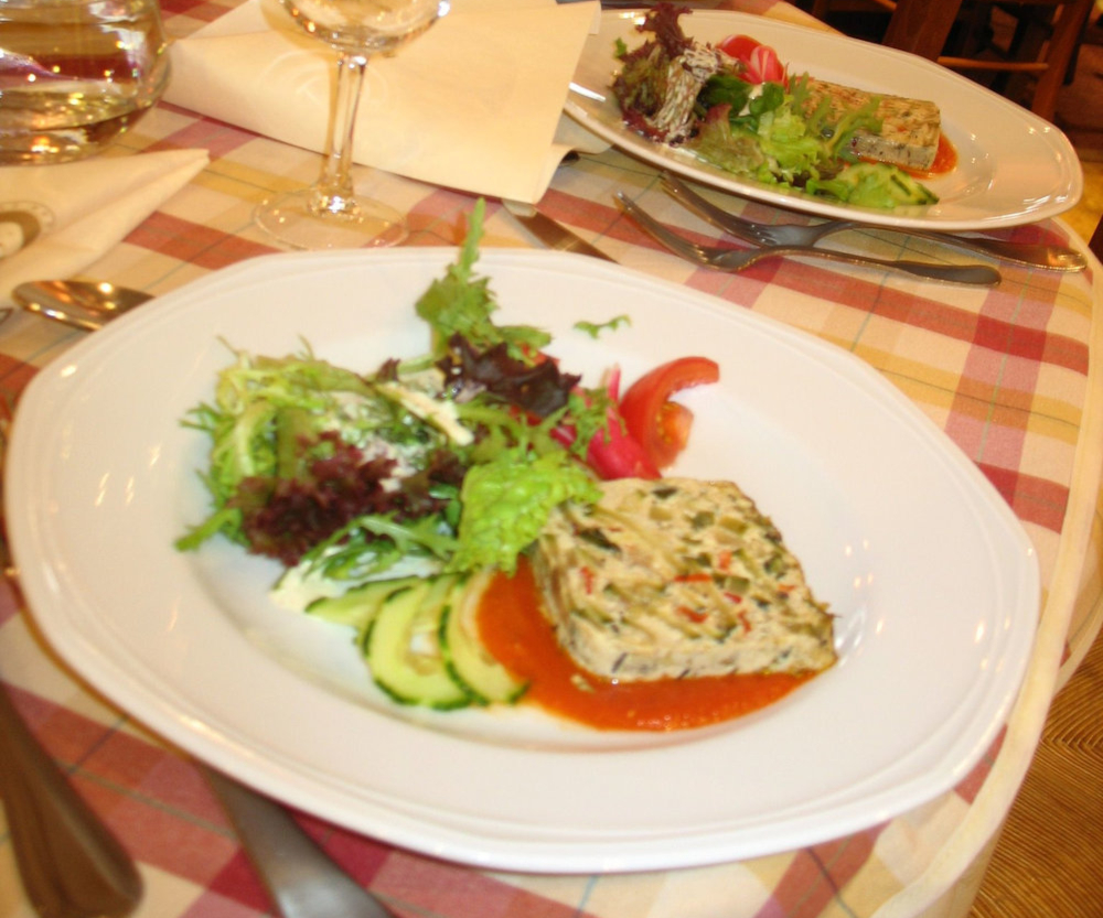 Zucchini and smoked salmon terrine