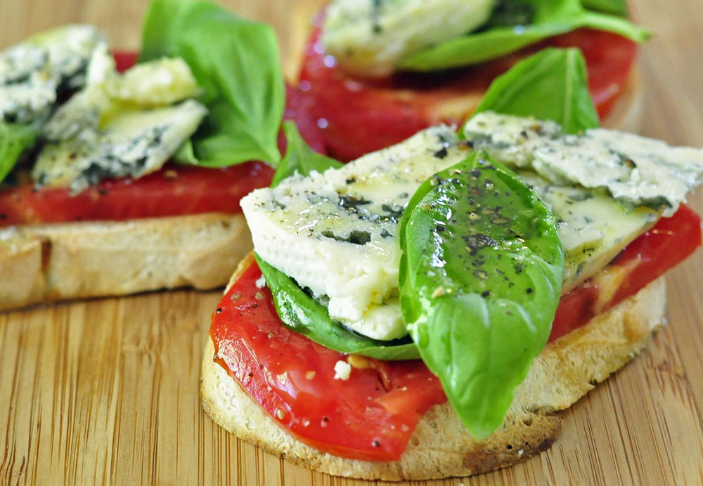Toast au fromage bleu