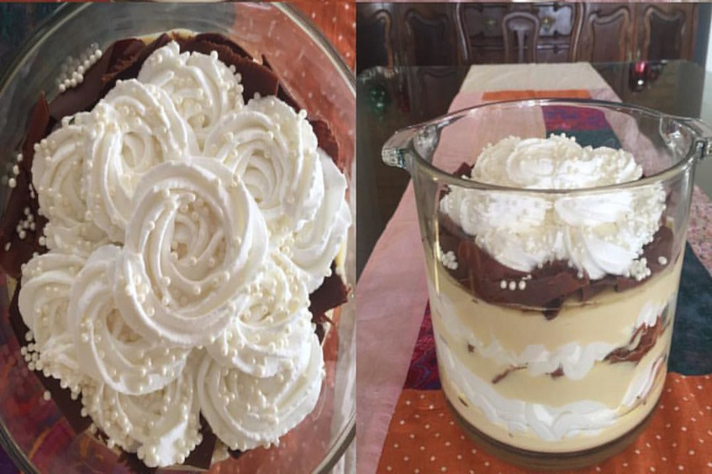 Trifle au chocolat et au fruit de la passion