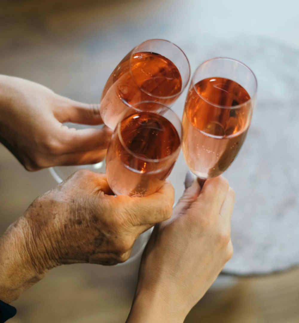 Champagne rosé sec
